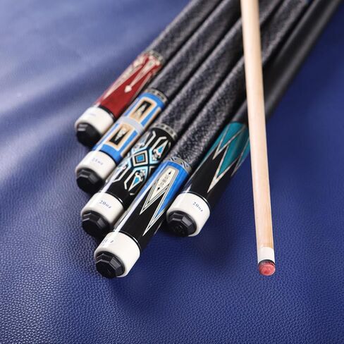 58 inch Canadian Maple Pool Cue Stick 19/20/21 Ounces Available, 13mm Fiber Leather Tip Billiard Cue, Irish Linen Wrap Cues for Beginner, Commercial and Home Entertainment in Saudi Arabia
