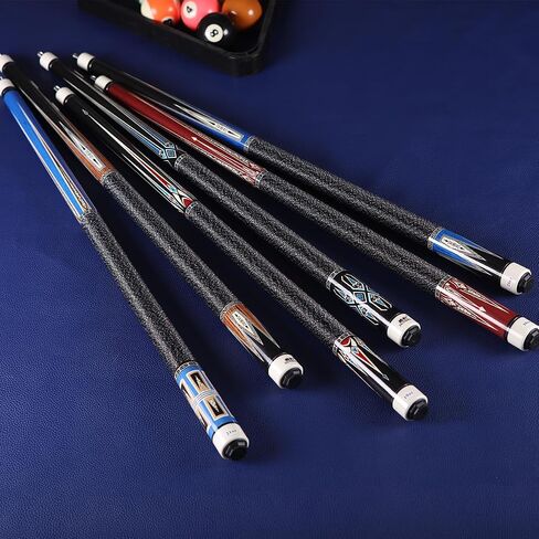 58 inch Canadian Maple Pool Cue Stick 19/20/21 Ounces Available, 13mm Fiber Leather Tip Billiard Cue, Irish Linen Wrap Cues for Beginner, Commercial and Home Entertainment in Saudi Arabia