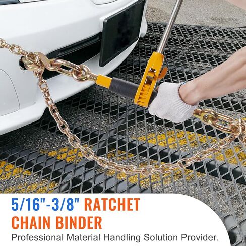 رابط سلسلة Vevor Ratchet ، 5/16 في سلاسل × 10 أقدام G80 ، 8000 رطل حمولة عمل من موثق تحميل السقاطة ، سلاسل ومجموعة المجلدات ، اربط عدادات سلسلة النقل للسحب ، القطر ، التسجيل ، الرفع in Saudi Arabia