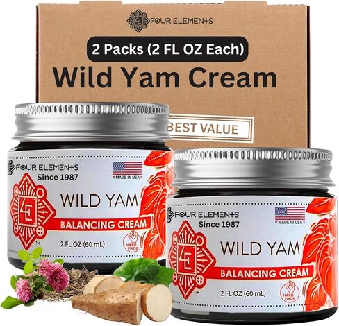 Wild Yam Balancing Cream, 2 OZ - 1st Place Winner at the 2023 International Herb Symposium for Creams and Salves! Proudly Farmed, Crafted and Packaged in WI, USA. in Saudi Arabia