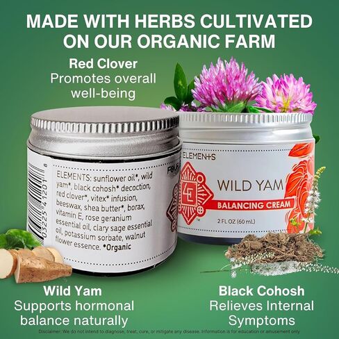 Wild Yam Balancing Cream, 2 OZ - 1st Place Winner at the 2023 International Herb Symposium for Creams and Salves! Proudly Farmed, Crafted and Packaged in WI, USA. in Saudi Arabia