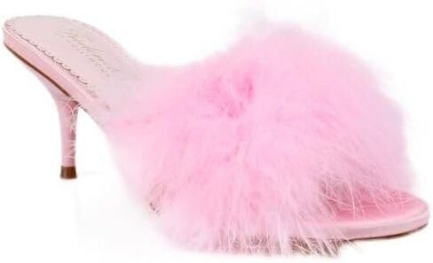 FREDERICK'S OF HOLLYWOOD Women's Ostrich Feather Kitten Heel, FOH-LUXOR in Saudi Arabia
