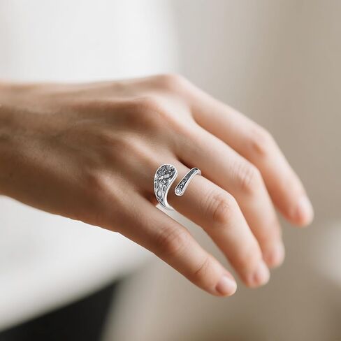 URONE Scorpion Ring Sterling Silver Scorpion Skull Spoon Ring Adjustable Jewelry Gifts for Women in Saudi Arabia