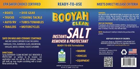 مزيل الملح الفوري والواقي من Booyah Clean، جاهز للاستخدام - مثالي لغسل الملح بعيدًا، ومنع تآكل المياه المالحة، وإصدار مباشر من وكالة حماية البيئة (EPA) أكثر أمانًا in Saudi Arabia
