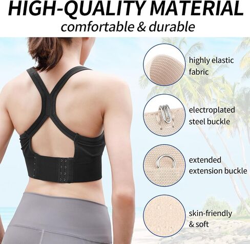 12 PCS Bra Extensers 4 Hooks ، Bra Strap Extender ، 4 Hook Bra Extensions for Women Flastic Extrac in Kuwait