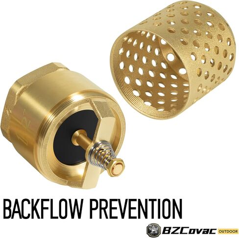 1-1/4 Inch Foot Valve with Mesh Strainer, Universal One-Way Female NPT Check Valve with Backflow Prevention, Lead-Free Brass Construction for Well Jet Pumps, Irrigation, and Water Systems in Saudi Arabia