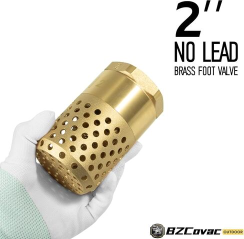1-1/4 Inch Foot Valve with Mesh Strainer, Universal One-Way Female NPT Check Valve with Backflow Prevention, Lead-Free Brass Construction for Well Jet Pumps, Irrigation, and Water Systems in Saudi Arabia