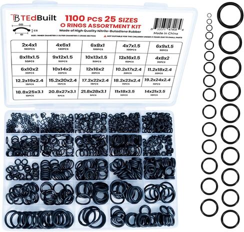 O RING LING LENSTREMTTMENT-400PCS (25 أحجام)-حلقات مطاطية O للسيارات ، والسباكة ، والإصلاح العام-مجموعة حلقة النتريل ، مقاومة للتسرب ، مضاد للاحتكاك ، مقاومة للتآكل in Saudi Arabia