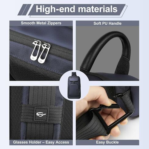 hk Sling Bag for Man, Waterproof Utility Crossbody Bag with Anti-theft Pocket for Men, Sling Backpack for Daily Commute, Work, College, 14.2 * 7.9 * 4.7 inches in Saudi Arabia