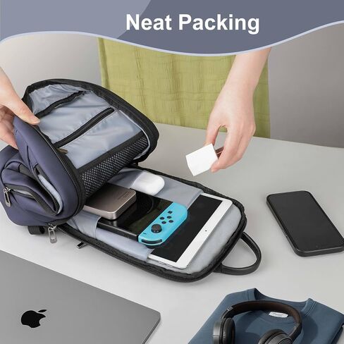 hk Sling Bag for Man, Waterproof Utility Crossbody Bag with Anti-theft Pocket for Men, Sling Backpack for Daily Commute, Work, College, 14.2 * 7.9 * 4.7 inches in Saudi Arabia