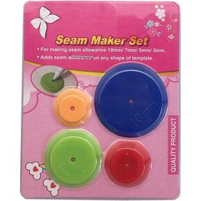 Fbshicung 4 Different Sizes Seam Admission Marker Set,Patchwork Tracing Wheel Circle Sewing Wheel Stitch Space Tracing DIY Sewing Craft Tools