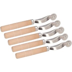 Leather Needle Point Tracing Wheel, 5Pcs Tracing Wheel, Stainless Steel Wooden Handle Stitching Wheels Tool, Leather Needle Point, Sewing Rulers in Kuwait