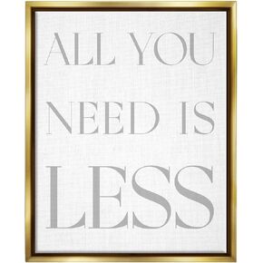 Stupell Industries Uplifting Minimalism Phrase Framed Floater Canvas Wall Art by Daphne Polselli