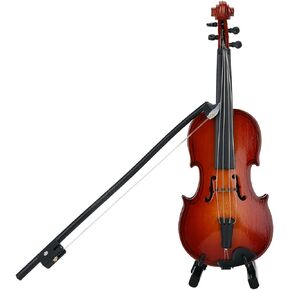 OKJHFD Mini Musical Instrument Model, Professional Durable Wooden Mini Violin Model Display Musical Ornament Craft for Home Office Decor Birthday Gift in Kuwait