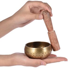 Sunydog Tibetan Singing Bowl 3 Inch Meditation Sound Bowl,Handmade Tibetan Bell Metal Singing Bowl with Striker for Buddhism Buddhist Meditation Healing Relaxation Yoga