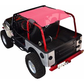SPIDERWEBSHADE Mesh Sunshade Top Compatible with Jeep TJ (1997-2006) Made in The USA Mesh Sun Shade Top Sunshade Jeep Accessory (Black)