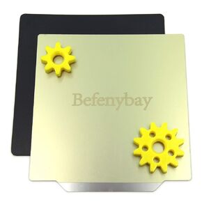 سرير Befenybay المرن القابل للإزالة من PEI ذو الصفائح المعدنية، سرير تسخين مغناطيسي، حجم سطح البناء 250 × 250 مم للطابعة ثلاثية الأبعاد (250 × 250 مم)