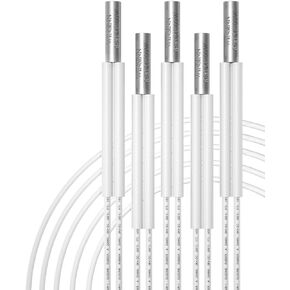 [5-Pack, 4.92ft] 24V 60W Heater Cartridge, Ender 3 v2 Upgrade to 450°C, Compatible with Ender 6 CR10 MK8 Extruder V6 Hotend PT100 Volcano