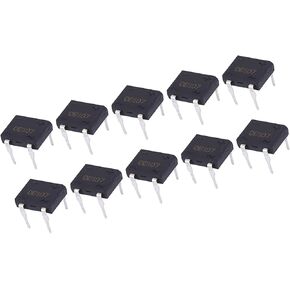 10Pcs DB107 Bridge Rectifier In line Rectifier Bridge Brand New Original Rectifier for Industrial Electronic Circuit Household Appliances (1A 1000V)