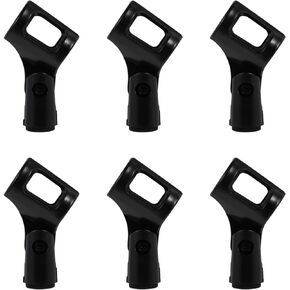 Abaodam 6 Pcs Microphone Clip Mic Holder Clip Wireless Microphones H- Shaped Microphone Stand Desktop Accessories Ktv Mic Clips Desktop Stand Sing Abs Bracket Clip To Rotate Handheld