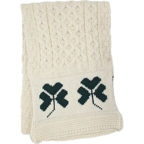 وشاح محبوك ناعم من Aran Crafts Irish Shamrock مقاس 9 بوصة × 60 بوصة (100% صوف ميرينو) in Kuwait