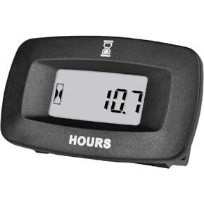 HonorMeet Digital DC 5V إلى 60V Hobbis Hour Meter لجزازة العشب، عداد ساعات تشغيل الصيانة، يعمل على جزازة العشب، جرار جزازة العشب، عربة الجولف، رافعة شوكية، سيارة كهربائية RV متنقل (مع موصل)