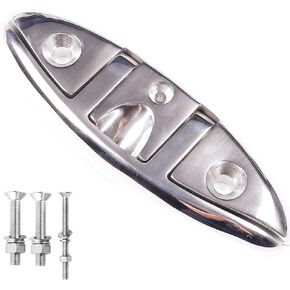 ISURE MARINE Boat Folding Cleat 8-1/2" Flip-up Heavy Dock Cleat Marine Grade 316 Stainless Steel