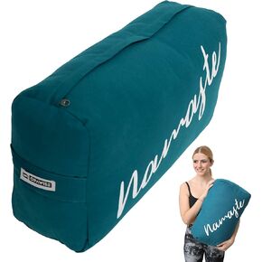 Yoga Bolster for Restorative Yoga - Rectangular Meditation Pillow with Washable Cover for Legs, Knees, Lower Back and Head, Lumbar Support Pillow for Bed, Sleeping - Yoga Pillow for Yin, prenatal Yoga