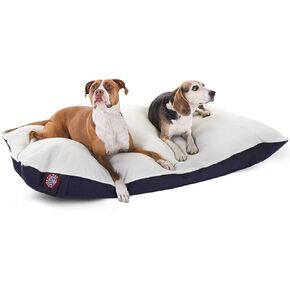 Majestic Pet Rectangle X-Large Dog Bed Washable – Removable Slipcover Pet Bed – Dog Crate Bed Super Value Pillow Dog Bed – Dog Kennel Bed for Sleeping - Dog Bed X-Large Breed 42 x 60 Inch – Khaki