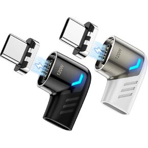 iAXBi USB C Magnetic Adapter 2Pack,PD 120W Quick Charge Type C Connector 480Mbp/s Data Transfer Compatible Mostly USBC in Kuwait