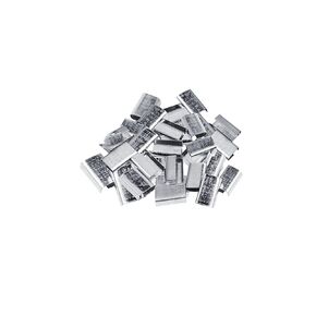 Duebass Packaging Strapping Open Serrated Seals for 1/2" Strap Width Polyester (PET), Sturdy Metal Clips for Securing Heavy Packaging (500)