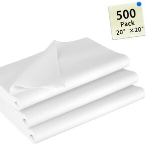 500 Sheets White Tissue Papers, 20'' x 20'' Wrapping Paper Bulk for Gifts, DIY Crafts, Birthday, Theme Party, Holiday Decoration, Paper Flowers Tissues in Kuwait