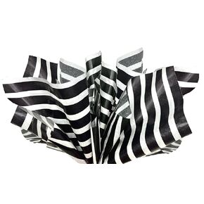 Premium Tissue Paper Black & White Stripes Tissue Paper 20 X 30-24 Sheet
