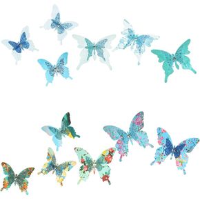 Roser Life Craft Butterflies,Decorative Artificial Butterfly Clips,Butterfly Decorations,Floral Butterflies,Handmade Vintage Ornament,Party Garden Outdoor Decor Purple Pink,Pack of 12 in Saudi Arabia