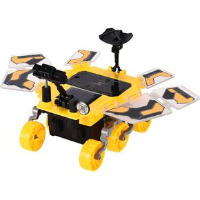 مجموعة روبوت Dazmers الشمسية - ألعاب بناء Space Rover STEM - سيارة روبوت تعمل بالطاقة الشمسية للأطفال مع تروس ومسامير وألواح شمسية - استكشاف الطاقة الشمسية - أصفر وأسود، 8.85 × 5.51 × 2.75 بوصة