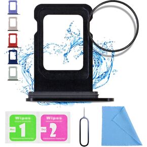 ASDAWN لهاتف iPhone 12 SIM استبدال فتحة بطاقة SIM لهاتف iPhone 12 SIM حامل صينية بطاقة SIM حلقة مطاطية مقاومة للماء ودبوس SIM (إصدار شريحة واحدة 6.1 بوصة) (أحمر)