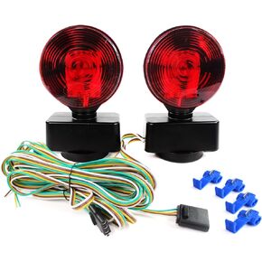 MAXXHAUL 50871 Magnetic ONE LED Trailer Tail Towing Light Kit DOT Turn Brake Parking Lights for Truck RV Boat Car Bike Trailer