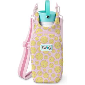 Swig Life Water Bottle Sling Bag, Water Bottle Holder with Adjustable Strap, Water Bottle Carrier Bag with Zippered Phone Pocket, Holds 36oz Water Bottles, Water Bottle Accessories (Paradise)