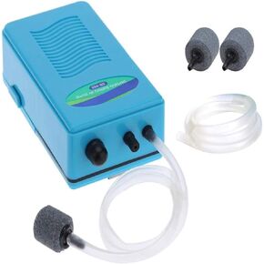 Odowalker Portable Aquarium Air Pump 2 D Batteries Operated Backup Fish Tank Air Bubbler Power Outage Aerator Emergency Oxygen Diffuser Fish Savior