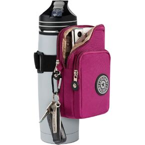 Zoosa Adjustable Water Bottle Pouch with Phone Holder and Key Holder - All-in-One Gym Accessory for Convenient Storage