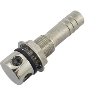 316 Stainless Steel Marine Grade Fuel Gas Tank Vent with Mounting Gasket Hardware Fitting for 5/8inch Hose