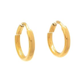 Hoops Piercing Earring - Ear Cartilage Hoops Earring - Chunky Huggie Piercing Earring - Antiallergic Earrings - Premium Quality Gold Plated - Elegantia Jewelry (Set 2 Hoops Piercing)