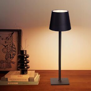 CHLORANTHUS 2 Pack Cordless Table Lamps, 3 Colors Stepless Dimming, 5000mAh Rechargeable Battery LED Desk Lamp for Bedroom/Couple Dinner/Desk/Cafe/Dining Room/Terrace
