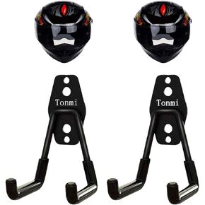 Todefrgu 2PCS Motorcycle Helmet Holder Wall Mount, Helmet Display Wall Mount, Motorcycle Helmet Holder Hook, Helmet Hanger Wall Mount, for Home & Office, Perfect for Display & Storage Rack, No Helmet