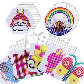 20PCS 5mm Fuse Bead Board - 20pcs Different Shapes Patterns, Fuse Beads Pegboards is Suitable for Children's DIY crafts.