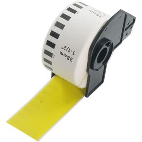 BETCKEY - Square Labels Replacement for Brother DK-1221 (0.9 in x 0.9 in), Compatible with Brother QL Label Printers [1 Rolls/1000 Labels, Yellow]