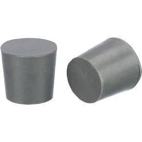 CleverDelights Rubber Stoppers — Size 5 — 5 Pack — 23mm x 27mm x 25mm Long — Gray Solid Plug #5