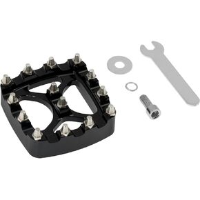HDBUBALUS Offroad Mini Brake Pedal Pad Cover Aluminum Fit for Harley Sportster Softail Dyna XG Black