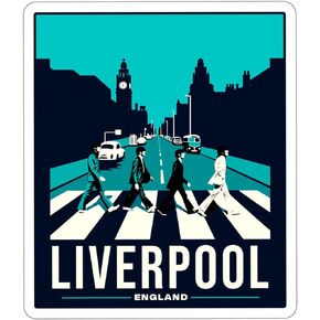 Liverpool Sticker England Outdoors Travel Decal Vinyl Small Waterproof for Water Bottle Mug Passport Book Scrapbook Notebook Laptop Tumbler Skateboard Computer Phone Size 4" Funny Gift