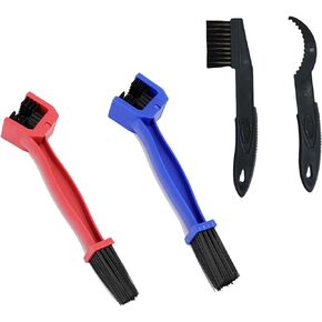 JXINLODGEG Chain Crankset Brush Chain Cleaner Tool for Motorcycle MTB Mountain Road Bike for Cycling, Suitable for Mountain Bike, Road Bike, BMX, Bicycle Cleaning Brush Tool, 4 Piece Set